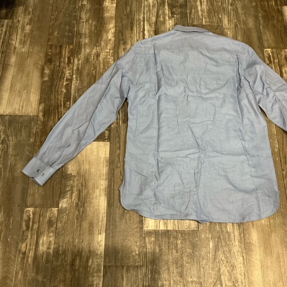 Giorgio Armani Light Blue and White Pattern Dress Shirt Size 42/16.5 - Picture 7 of 12